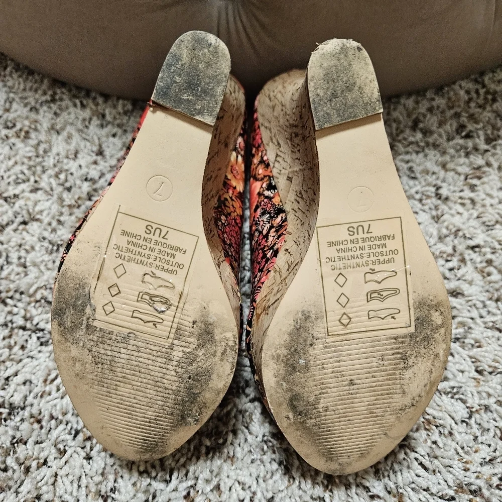 Madison Floral Cork Wedges